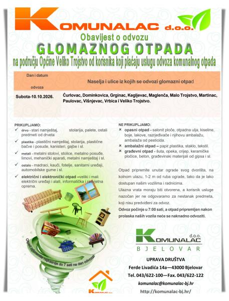 Obavijest o odvozu glomaznog otpada_2026